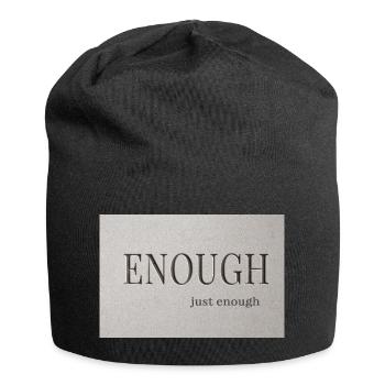 Genug – gerade genug - Jersey-Beanie - Schwarz - Vorne