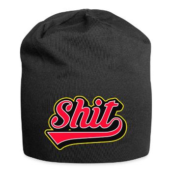Logo du script de mot merdique - Bonnet en jersey - noir - Devant