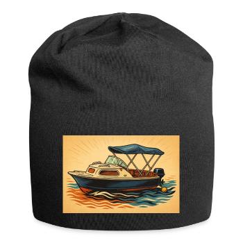 Motorboat holiday feeling - Jersey Beanie - black - Front