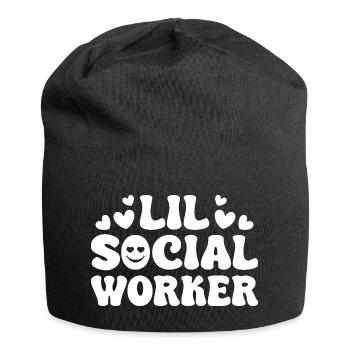 Social Worker Quote Lil Social Worker Social Work - Jersey-Beanie - Schwarz - Vorne