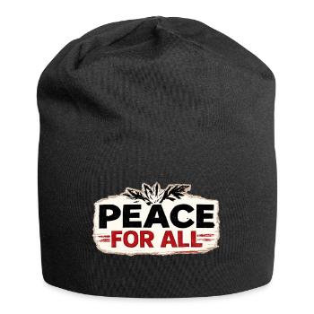 War No More – Sticker Peace & Humanity  - Bonnet en jersey - noir - Devant
