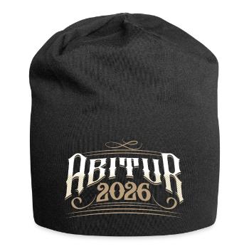 Abitur 2026 - Jersey-Beanie - Schwarz - Vorne