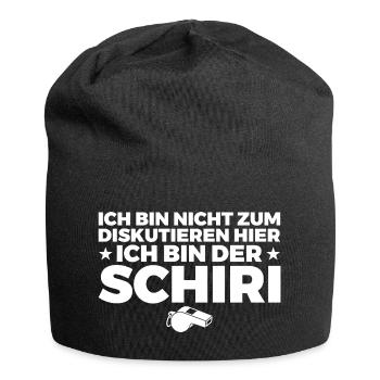 Schiedsrichter nicht zum diskutieren hier – Schiri - Jersey-Beanie - Schwarz - Vorne