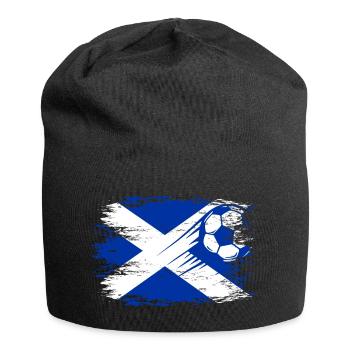 Schottland Flagge Fußball used blau - Jersey-Beanie - Schwarz - Vorne