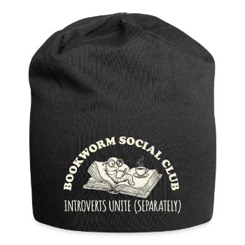 Lecture rétro du club social de lecture - Bonnet en jersey - noir - Devant