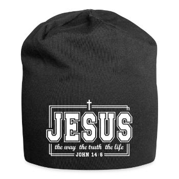 Jesus The Way Truth Living Faith God Church - Jersey Beanie - black - Front