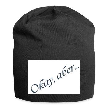 D’accord, mais... Message en italique - Bonnet en jersey - noir - Devant