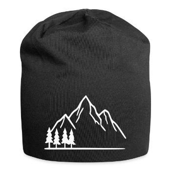 Mountain Hiking Mountaineering Gift - Jersey Beanie - black - Front