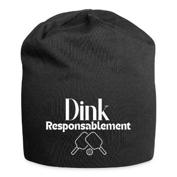 Dink responsibly - Jersey Beanie - black - Front