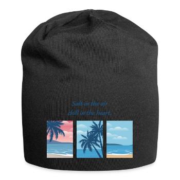 Salt in the air, chill in the heart. - Jersey Beanie - black - Front