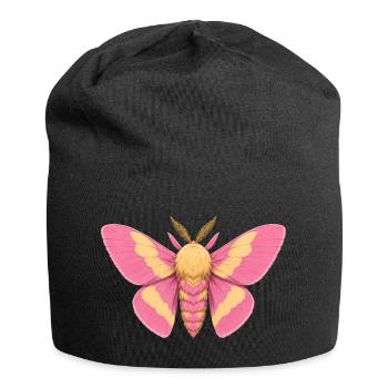 Rosy Maple Moth Dryocampa rubicunda Cartoon - Jersey Beanie - black - Front