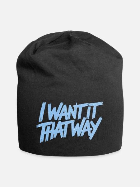 I Want It That Way - Backstreet (Glitzer) - Jersey-Beanie - Schwarz