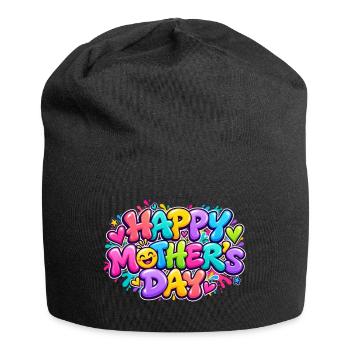 Frohe Muttertags-Graffiti: Mama wird schmelzen! - Jersey-Beanie - Schwarz - Vorne