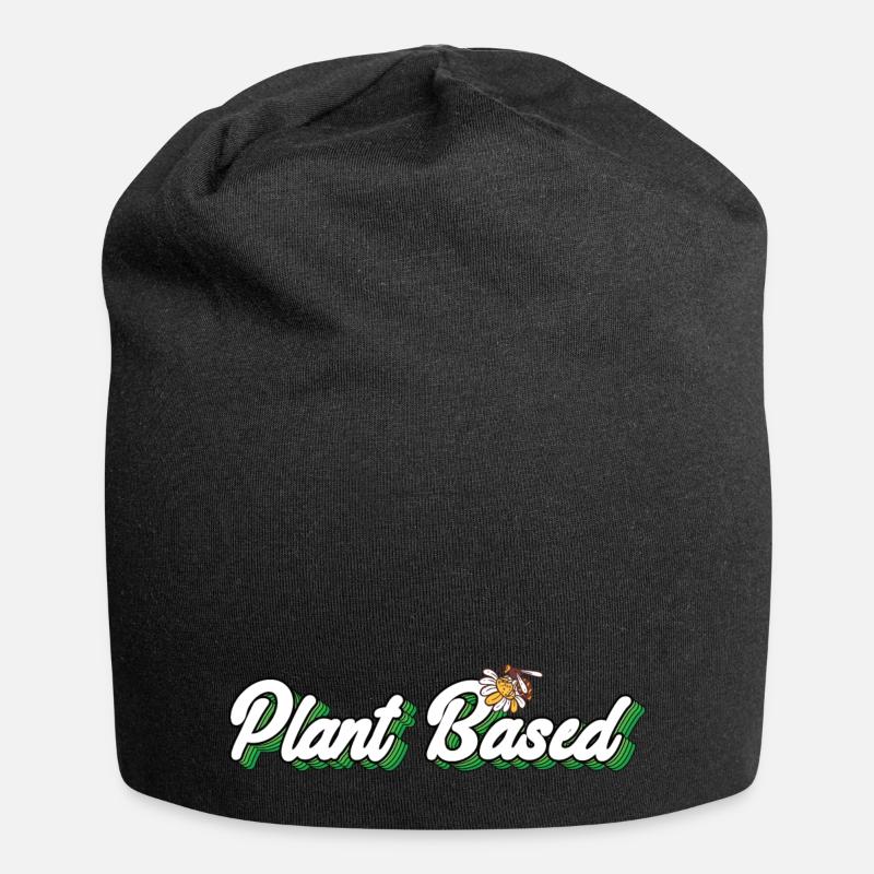 Plant Based Honigbiene - Jersey-Beanie - Schwarz