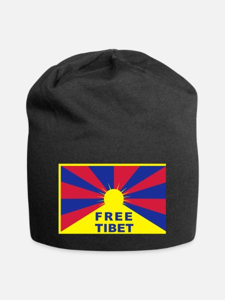 Free Tibet - Jersey Beanie - black