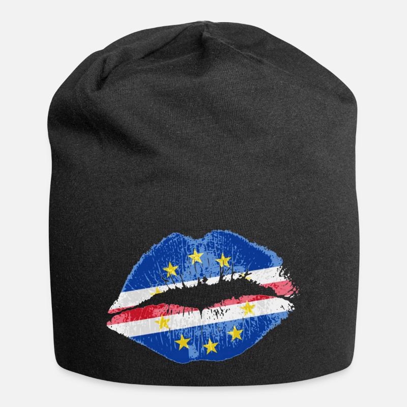 Kiss (Cap-Vert / Cap Vert) - Bonnet en jersey - noir