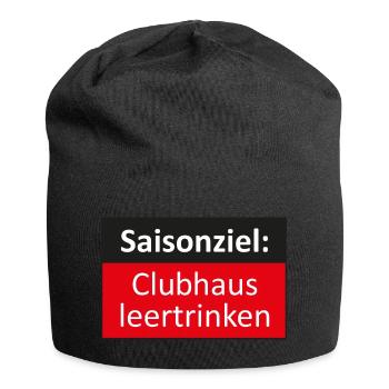 Season Goal: empty drink clubhouse - Jersey Beanie - black - Front