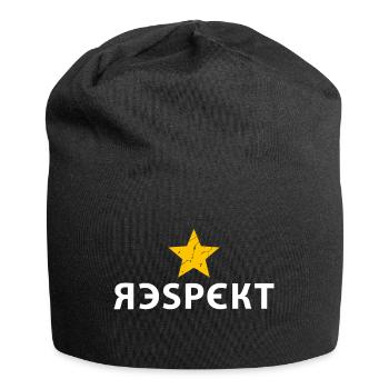 Respekt - Jersey-Beanie - Schwarz - Vorne