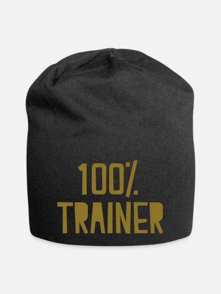 Trainer - Jersey-Beanie - Schwarz
