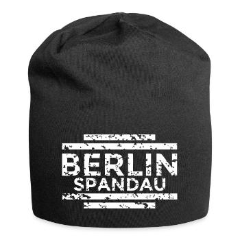 Berlin Spandau (Vintage/Weiß) - Jersey-Beanie - Schwarz - Vorne