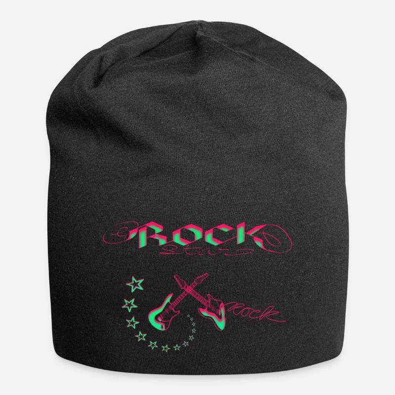 Rock Star Neon - Jersey Beanie - black
