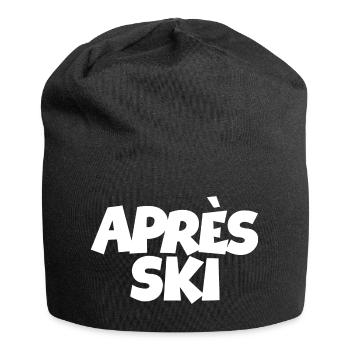 Après-Ski Wintersport - Jersey-Beanie - Schwarz - Vorne