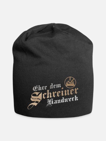 Ehre dem Handwerk Schreiner Zunftzeichen - Jersey-Beanie - Schwarz