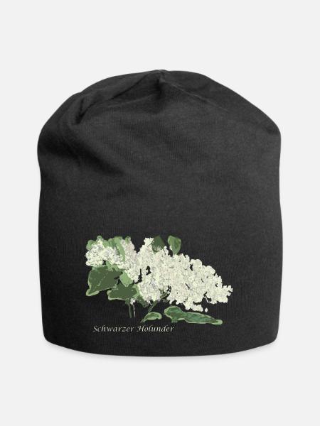 Schwarzer Holunder - Jersey-Beanie - Schwarz