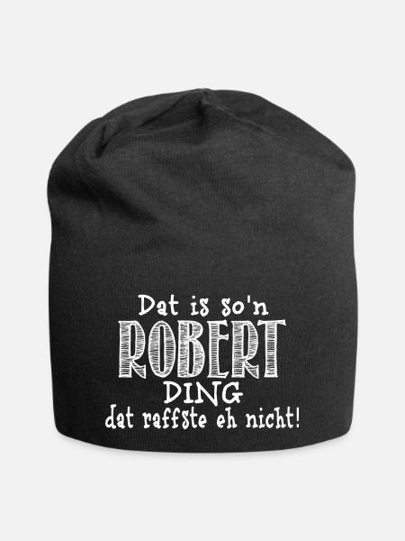 robert - Jersey-Beanie - Schwarz