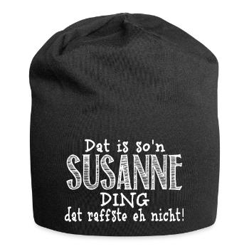 susanne - Jersey-Beanie - Schwarz - Vorne
