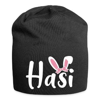 Hasi - Jersey-Beanie - Schwarz - Vorne