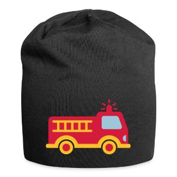 Feuerwehrauto mit Leiter - Jersey-Beanie - Schwarz - Vorne