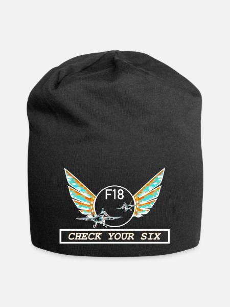 Check Your Six - Jersey-Beanie - Schwarz