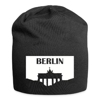 Berlin Brandenburg Gate white - Jersey Beanie - black - Front
