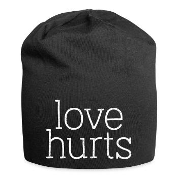 l’amour blesse l’amour police drôle dire - Bonnet en jersey - noir - Devant