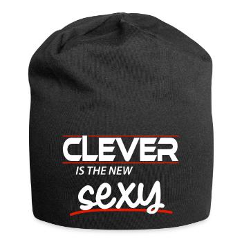 CLEVER is the new SEXY - Jersey Beanie - black - Front