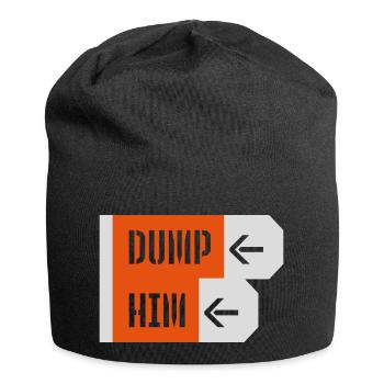 dump him Zitat Logo - Jersey-Beanie - Schwarz - Vorne
