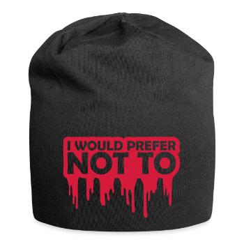 Je préfère ne pas - Bonnet en jersey - noir - Devant