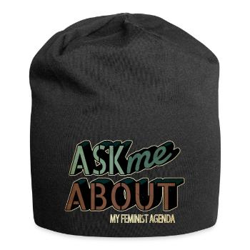 2019 women obama birthday present idea - Jersey Beanie - black - Front
