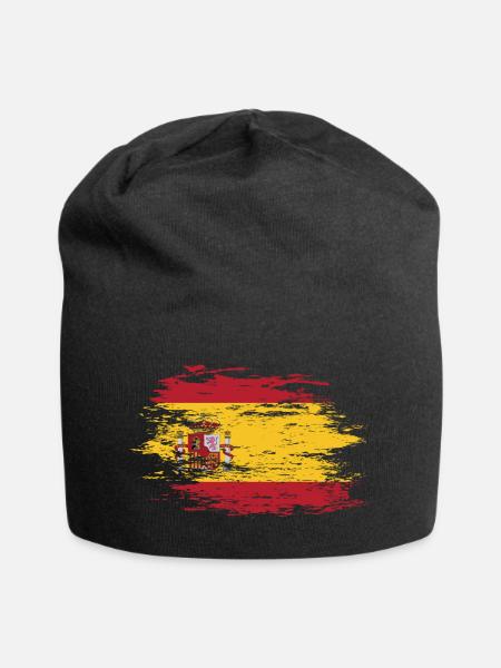 Spanien Flagge used - Jersey-Beanie - Schwarz