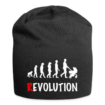 Revolution Papa Kinderwagen Geburt - Jersey-Beanie - Schwarz - Vorne