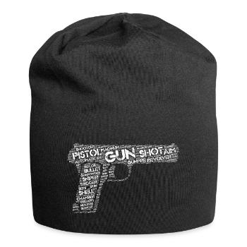 Pistol Gun - Jersey Beanie - black - Front