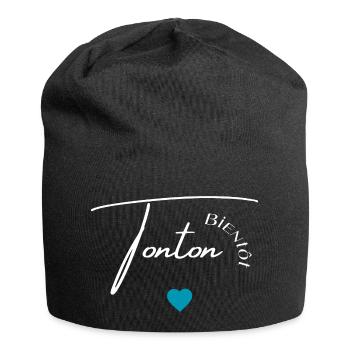 Bientôt tonton - Bonnet en jersey - noir - Devant