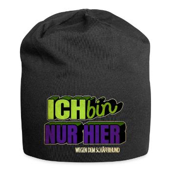witzig weihnachten hundeliebhaber bday bullterrier - Jersey-Beanie - Schwarz - Vorne