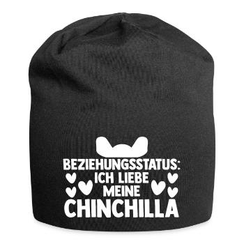 Beziehungsstatus Ich liebe meine Chinchilla - Jersey-Beanie - Schwarz - Vorne