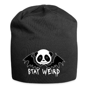 Stay weird Goth Panda - Jersey-Beanie - Schwarz - Vorne