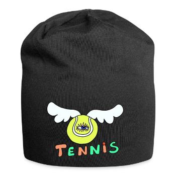 Tennis ball - Jersey Beanie - black - Front