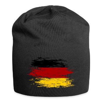 Deutschland Flagge used - Jersey-Beanie - Schwarz - Vorne