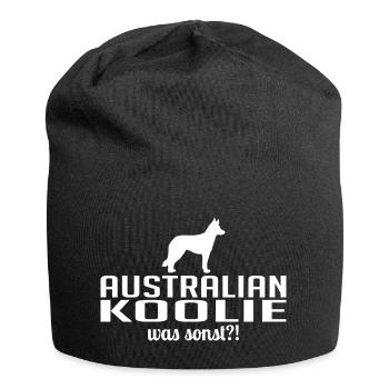 Australian Koolie was sonst Hunde Spruch Wilsigns - Jersey-Beanie - Schwarz - Vorne