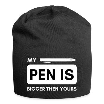 Mon stylo est plus grand que le vôtre ! Pénis drôle de dicton - Bonnet en jersey - noir - Devant